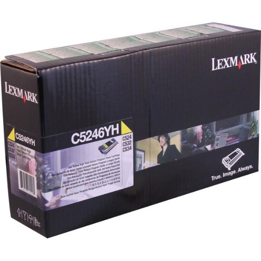 Picture of Lexmark C5246YH High Yield Yellow Toner (5000 Yield)