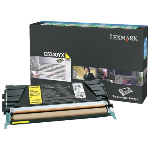 Picture of Lexmark C5340YX High Yield Yellow Laser Toner Cartridge (7000 Yield)