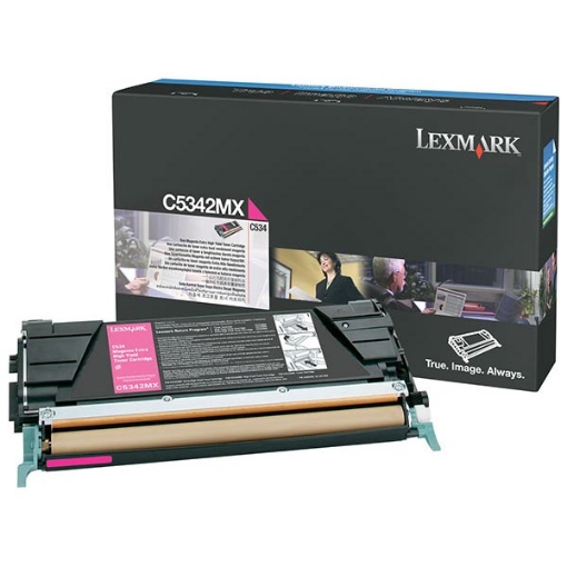 Picture of Lexmark C5342MX High Yield Magenta Laser Toner Cartridge (7000 Yield)
