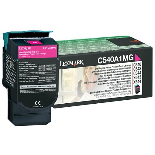 Picture of Lexmark C540A1MG Magenta Toner Cartridge (1000 Yield)