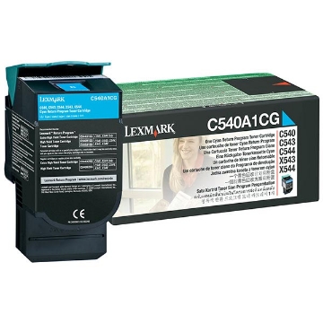 Show details for Lexmark C540A4CG Cyan Toner Cartridge (1000 Yield) Picture of Lexmark C540A4CG Cyan Toner Cartridge (1000 Yield)
