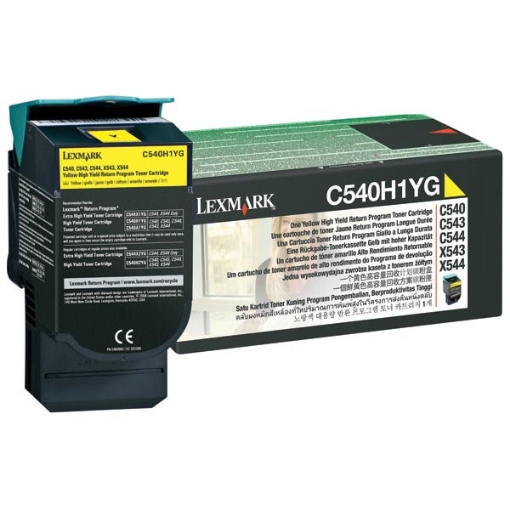Picture of Lexmark C540H1YG High Yield Yellow Toner (2000 Yield)