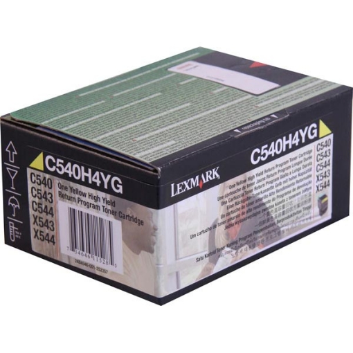 Picture of Lexmark C540H4YG High Yield Yellow Toner (2000 Yield)
