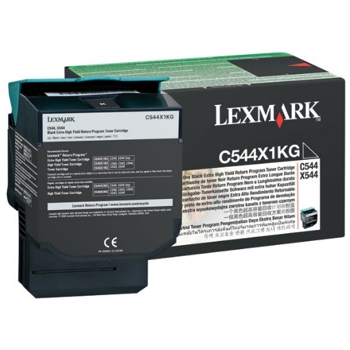 Picture of Lexmark C544X1KG Black Toner Cartridge (8000 Yield)