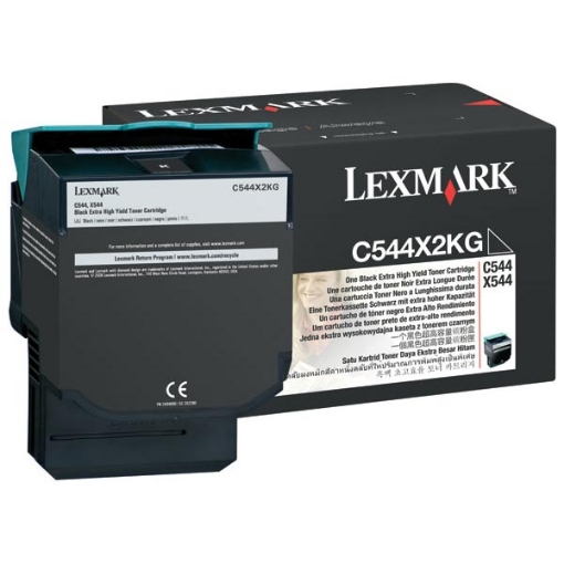 Picture of Lexmark C544X2KG Black Toner Cartridge (6000 Yield)