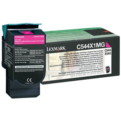 Picture of Lexmark C544X4MG Extra High Yield Magenta Toner (4000 Yield)