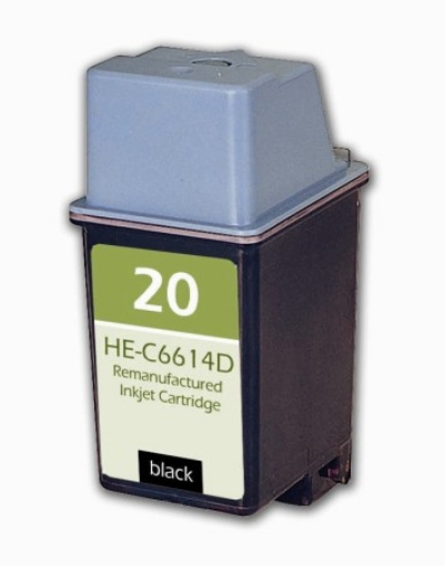 Picture of Compatible C6614DN (HP 20) Black Inkjet Cartridge (500 Yield)