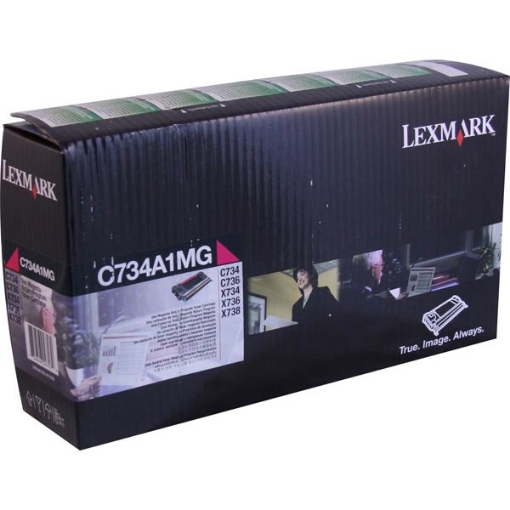 Picture of Lexmark C734A1M Magenta Toner Cartridge (6000 Yield)