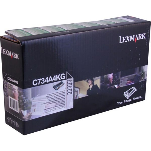 Picture of Lexmark C734A4K Black Toner Cartridge (8000 Yield)