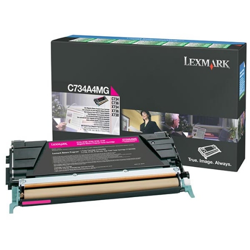 Picture of Lexmark C734A4M Magenta Toner Cartridge (6000 Yield)