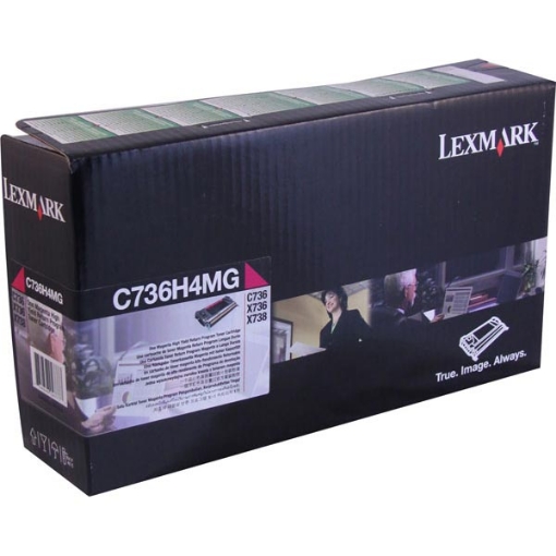Picture of Lexmark C736H4M High Yield Magenta Toner Cartridge (10000 Yield)