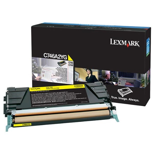 Picture of Lexmark C746A2YG Yellow Toner (7000 Yield)