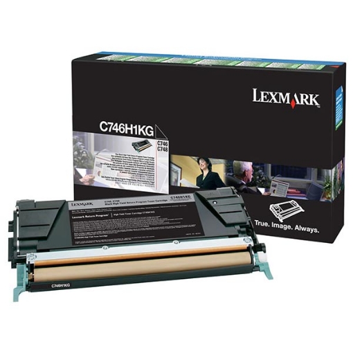 Picture of Lexmark C746H1KG High Yield Black Toner (12000 Yield)