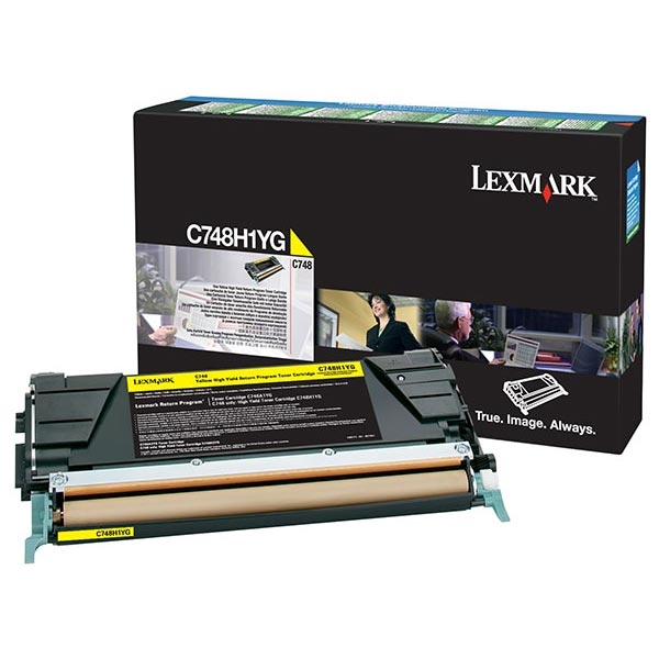 Picture of Lexmark C748H1YG High Yield Yellow Toner (10000 Yield)