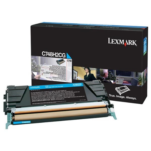 Picture of Lexmark C748H2CG High Yield Cyan Toner (10000 Yield)