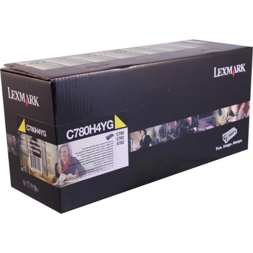 Picture of Lexmark C780H4Y High Yield Yellow Toner Cartridge (10000 Yield)