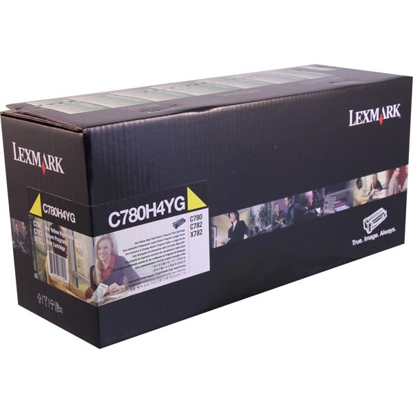 Picture of Lexmark C780H4Y High Yield Yellow Toner Cartridge (10000 Yield)