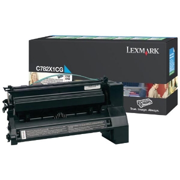 Show details for Lexmark C782X1CG Extra High Yield Cyan Print Cartridge Picture of Lexmark C782X1CG Extra High Yield Cyan Print Cartridge
