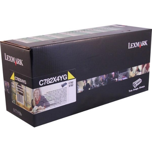 Picture of Lexmark C782X4Y Extra High Yield Yellow Toner Cartridge (15000 Yield)