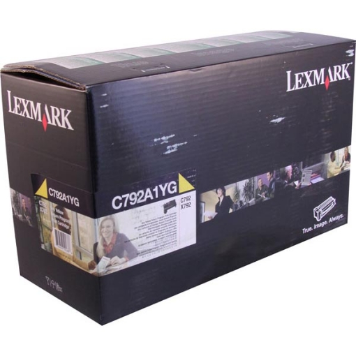 Picture of Lexmark C792A1YG Yellow Toner Cartridge