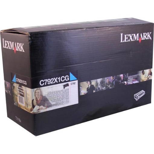 Picture of Lexmark C792X1CG (C792X2CG) Extra High Yield Cyan Toner (20000 Yield)
