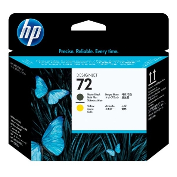 Show details for HP C9384A (HP 72) Black & Yellow Inkjet Cartridge Printhead Picture of HP C9384A (HP 72) Black & Yellow Inkjet Cartridge Printhead