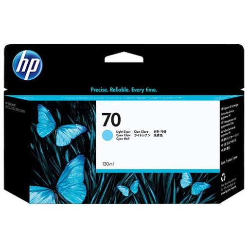 Picture of HP C9390A (HP 70) Light Cyan Pigment Inkjet Cartridge (130 ml)