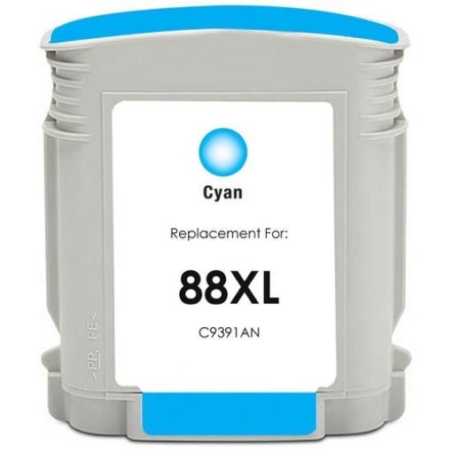 Picture of Compatible C9391AN (HP 88XL) High Yield Cyan Inkjet Cartridge (1700 Yield)
