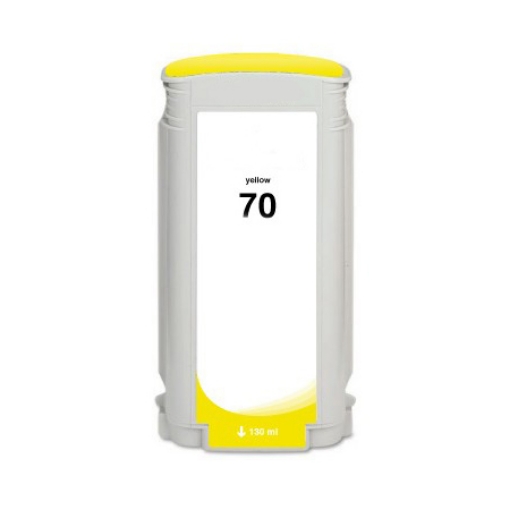 Picture of Compatible C9454A (HP 70) Yellow Pigment Inkjet Cartridge (130 Yield)