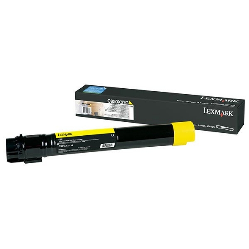 Picture of Lexmark C950X2YG Extra High Yield Yellow Toner Cartridge (22000 Yield)