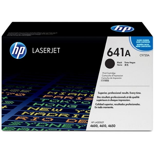 Picture of HP C9720A (HP 641A) Black Toner Cartridge (9000 Yield)