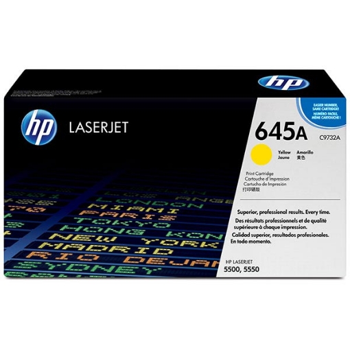 Picture of HP C9732A (HP 645A) Yellow Toner Cartridge (12000 Yield)