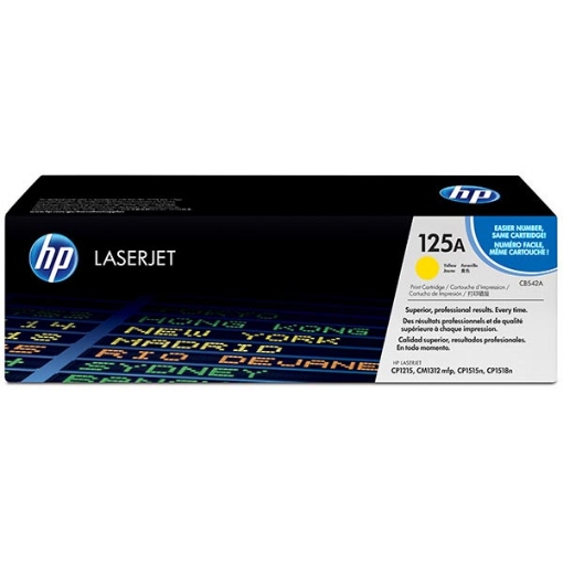 Picture of HP CB542A (HP 125A) Yellow Toner Cartridge (1400 Yield)