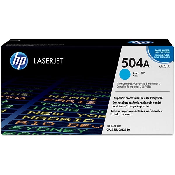 Picture of HP CE251AG (HP 504A) Cyan ColorSphere Print Cartridge (7000 Yield)