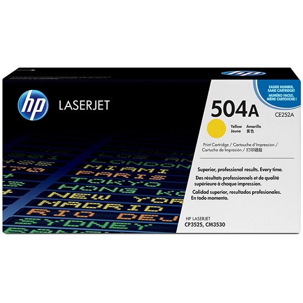 Picture of HP CE252AG (HP 504A) Yellow ColorSphere Print Cartridge (7000 Yield)