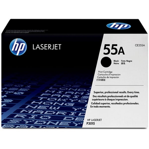 Picture of HP CE255A (HP 55A) Black Toner Cartridge (6000 Yield)