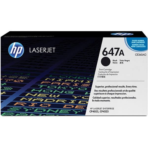 Picture of HP CE260AG (HP 647A) Black Toner Cartridge (8500 Yield)