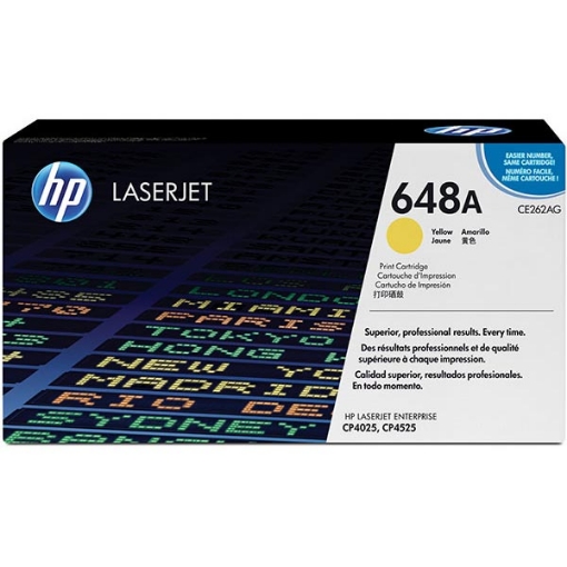 Picture of HP CE262AG (HP 648A) Yellow Toner Cartridge (11000 Yield)