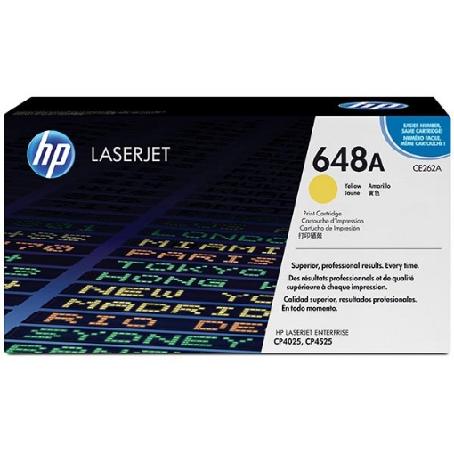 Picture of HP CE262A (HP 648A) Yellow Laser Toner Cartridge (11000 Yield)