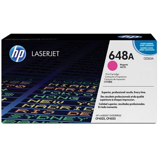 Picture of HP CE263A (HP 648A) Magenta Laser Toner Cartridge (11000 Yield)