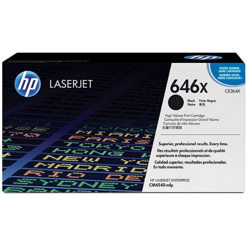 Picture of HP CE264X (HP 646X) High Yield Black Laser Toner Cartridge (17000 Yield)