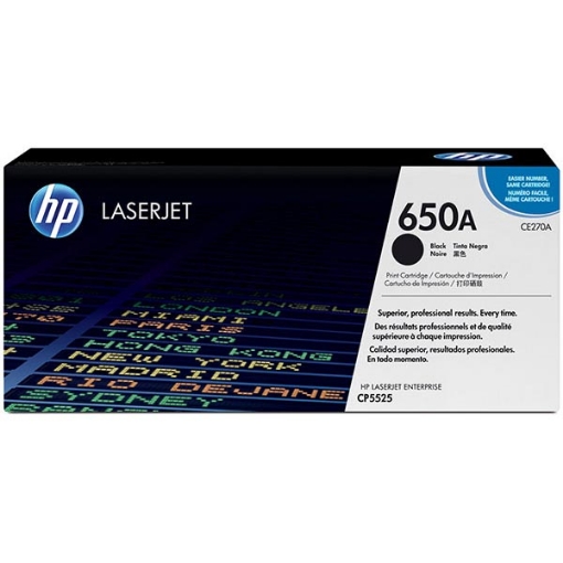 Picture of HP CE270A (HP 650A) Black Laser Toner Cartridge (13500 Yield)