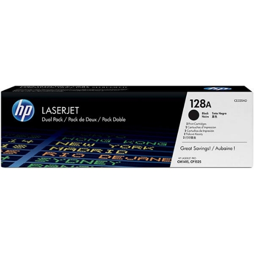 Picture of HP CE320AD (HP 128A) Black Toners (2 each)