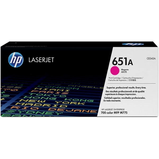 Picture of HP CE343AG (HP 651A) Magenta Toner Cartridge (16000 Yield)