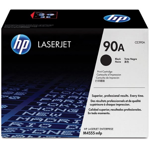 Picture of HP CE390A (HP 90A) Black Toner Cartridge (10000 Yield)