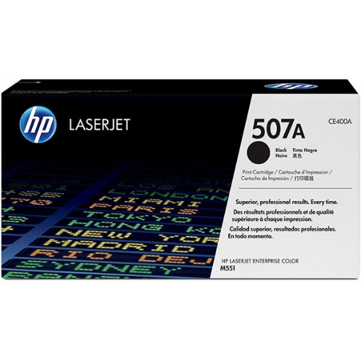 Picture of HP CE400A (HP 507A) Black Toner Cartridge (5500 Yield)