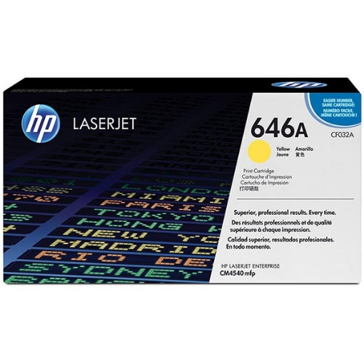 Picture of HP CF032A (HP 646A) Yellow Laser Toner Cartridge (12500 Yield)
