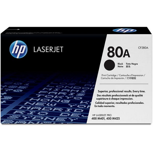 Picture of HP CF280A (HP 80A) Black Toner Cartridge (2700 Yield)