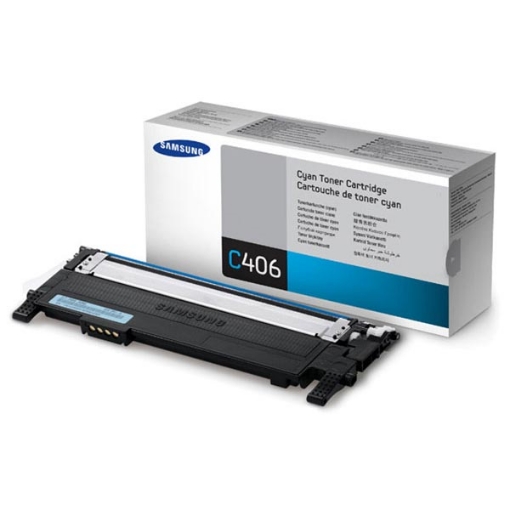 Picture of Samsung CLT-C406S Cyan Toner Cartridge (1000 Yield)