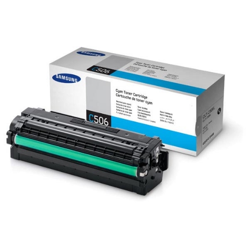 Picture of Samsung CLT-C506L High Yield Cyan Toner Cartridge (3500 Yield)
